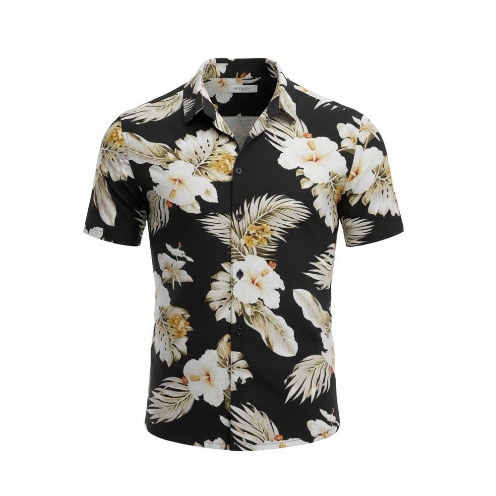 Men's  Hawaiian Floral Cactus Man Ricky Singh Shirt Size Small Button Down